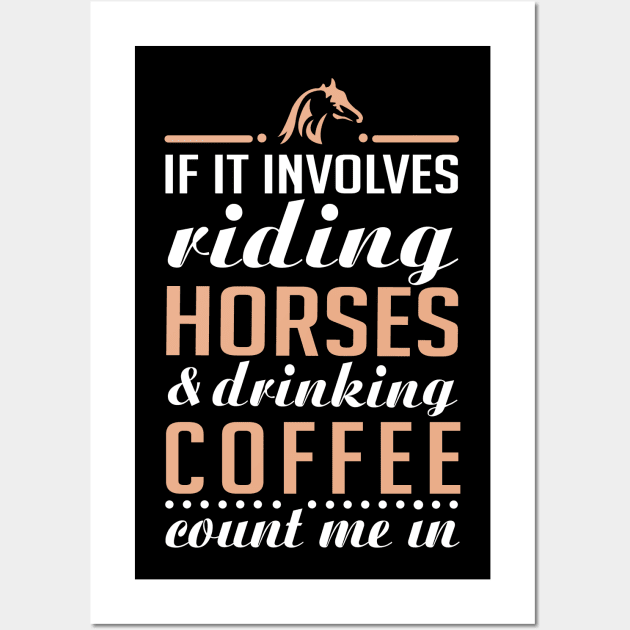 Horses and Coffee Wall Art by KsuAnn